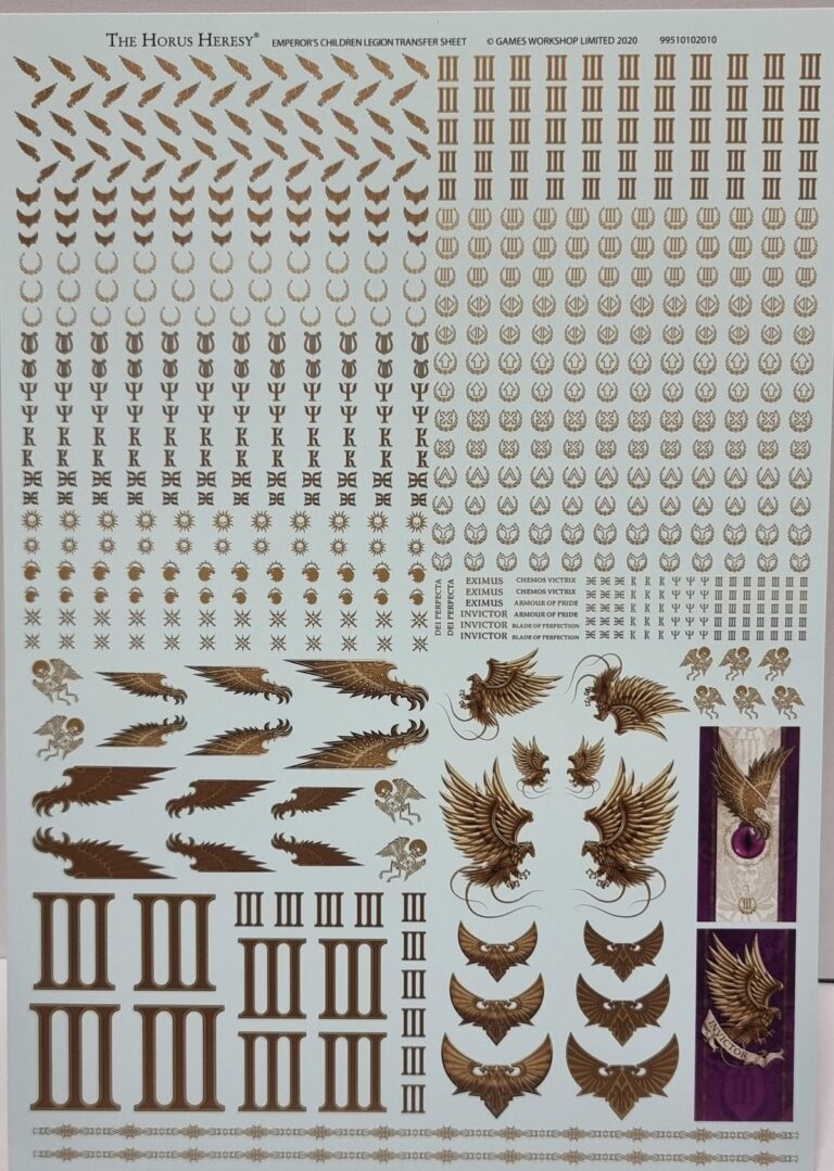 Emperor's Children Legion Transfer Sheet