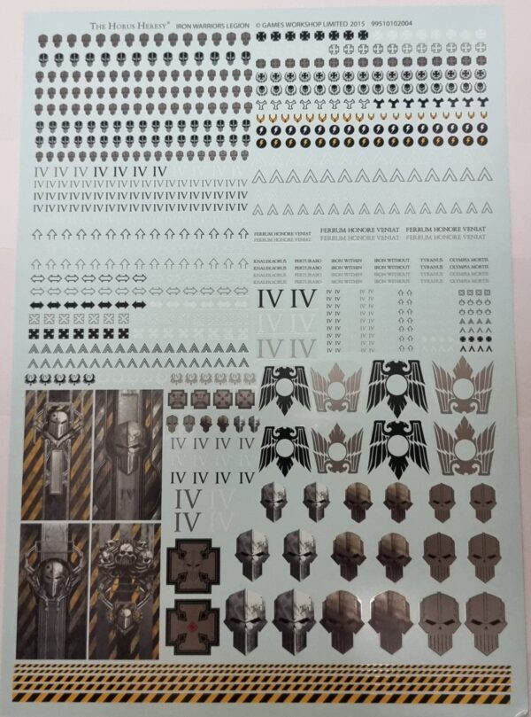 Iron Warriors Legion Transfer Sheet