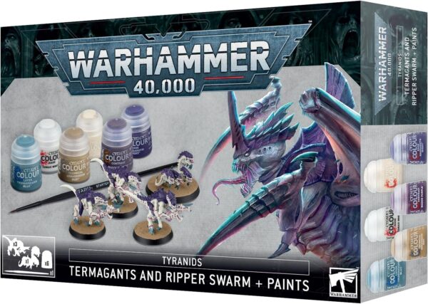 Warhammer 40,000 - Tyranid: Termangants and Ripper Swarm + Paints Set